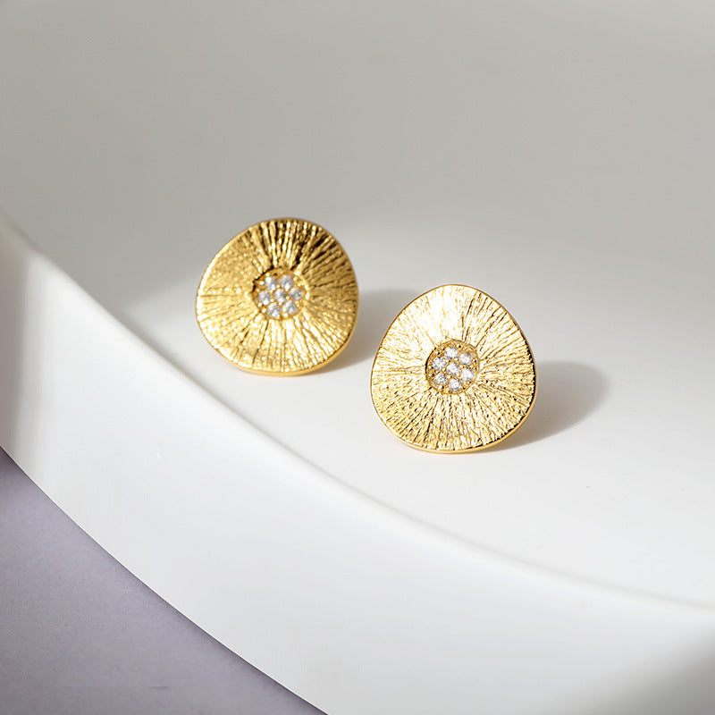 Golden Lotus Earrings