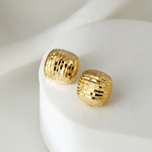 Gold Sparkling Lantern Earrings