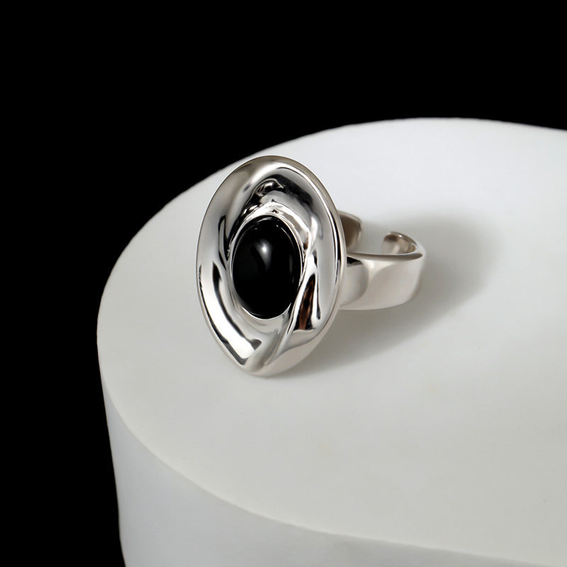 Black Agate Ring