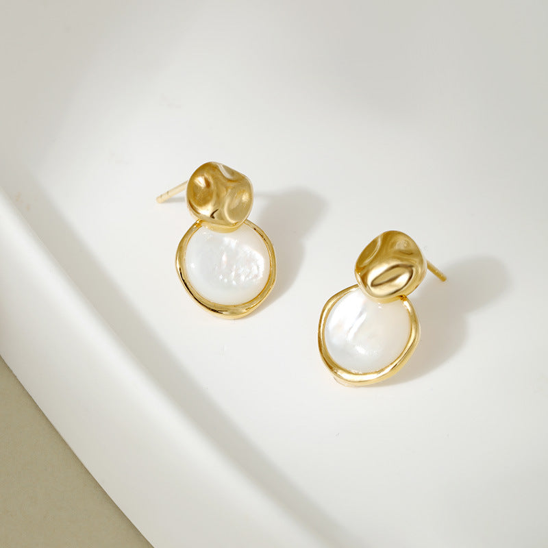 White Pearl Earrings