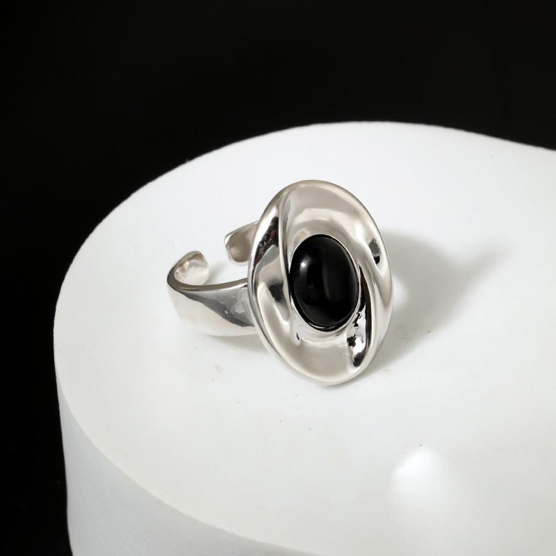 Black Agate Ring