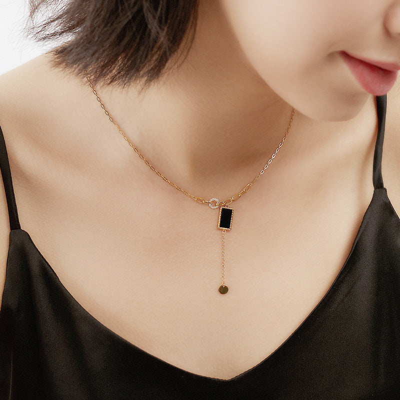 Black Onyx Pendant Necklace