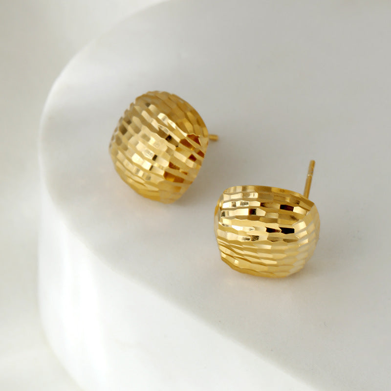 Gold Sparkling Lantern Earrings