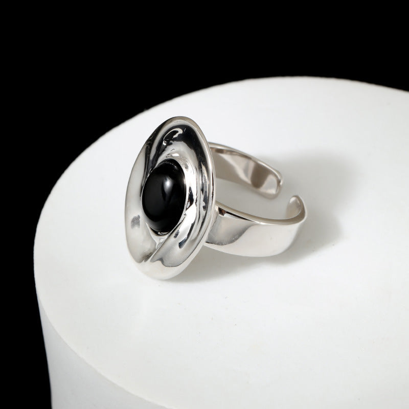 Black Agate Ring