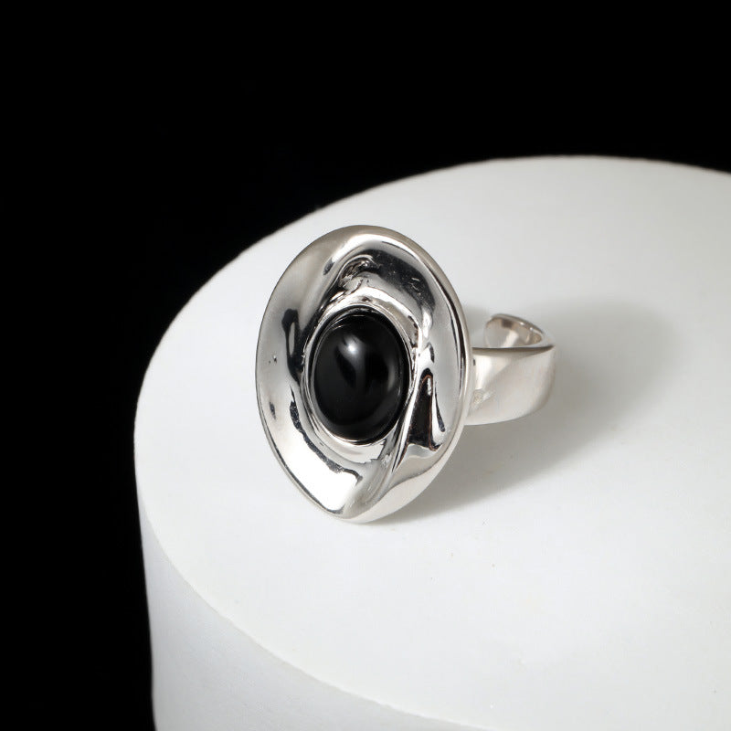 Black Agate Ring