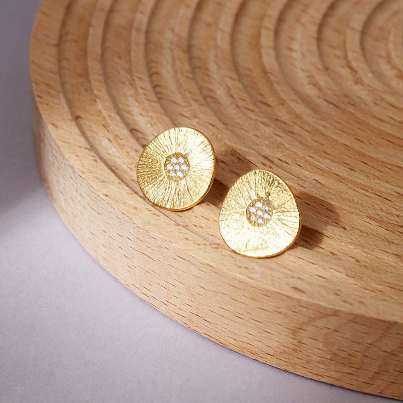 Golden Lotus Earrings